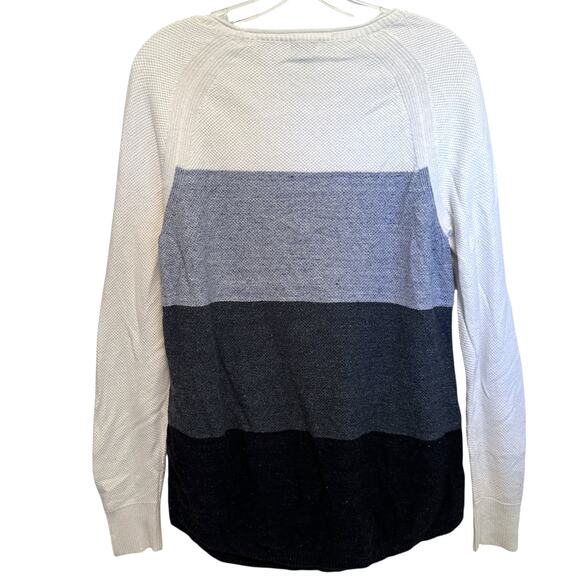 L.L. Bean Colorblock Thermal Top Womens Large Raglan Recycled Cotton Waffle Knit - Picture 3 of 7